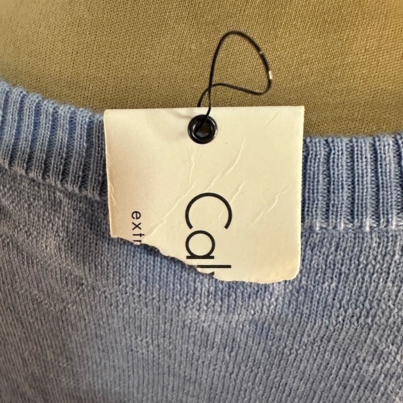 Calvin Klein V-Neck Blue Extrafine Merino Wool Sweater Size XXL NWT - Picture 7 of 9